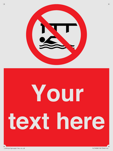 Custom Do not swim in the vicinity of piers